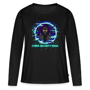 Cyber Security Ninja Programmer Nerd Design - Women's Premium Organic Long Sleeve Shirt - black - Front - Julia (174cm)
