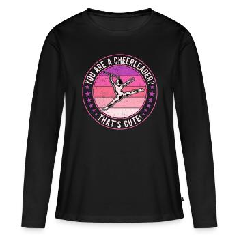 Bâton tournoyant tige tournante - T-shirt manches longues Premium bio Femme - noir - Devant - Julia (174cm)