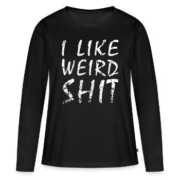 strangely funny character - Women's Premium Organic Long Sleeve Shirt - black - Front - Julia (174cm)