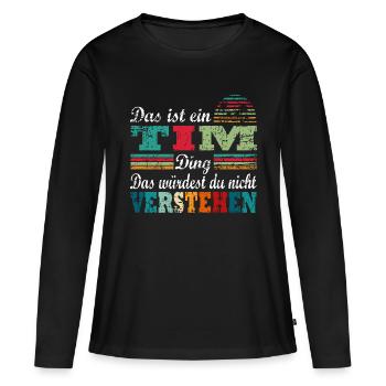 Name Tim - Frauen Premium Bio Langarmshirt - Schwarz - Vorne - Julia (174cm)