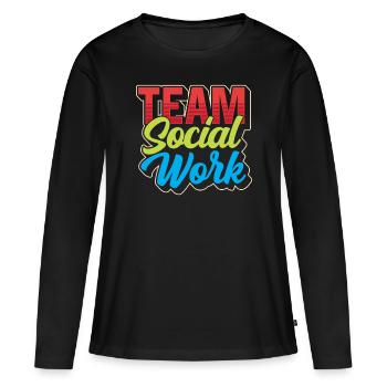Social Work Team Social Work Social Workers - Women's Premium Organic Long Sleeve Shirt - black - Front - Julia (174cm)