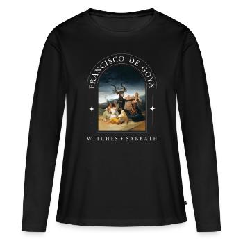 Francisco de Goya Design Sorcières' Sabbat Horreur Gothique - T-shirt manches longues Premium bio Femme - noir - Devant - Julia (174cm)