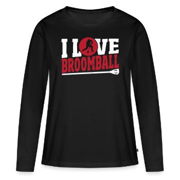 Ballon-balai Balai-bal Amateurs de ballon-balai - T-shirt manches longues Premium bio Femme - noir - Devant - Julia (174cm)
