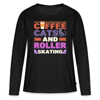 Roller Skating Roller Derby Roller Skating Sports - T-shirt manches longues Premium bio Femme - noir - Devant - Julia (174cm)