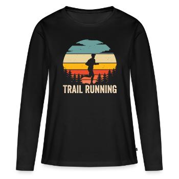 Course en sentier Coureur Course en sentier Course en sentier - T-shirt manches longues Premium bio Femme - noir - Devant - Julia (174cm)