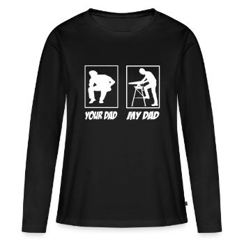 Schreiner - Frauen Premium Bio Langarmshirt - Schwarz - Vorne - Julia (174cm)