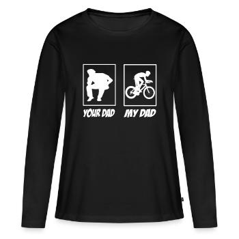 Coureur - T-shirt manches longues Premium bio Femme - noir - Devant - Julia (174cm)