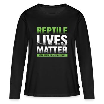 Reptile Lives Matter Herpetologist Vet Herping Rep - Women's Premium Organic Long Sleeve Shirt - black - Front - Julia (174cm)