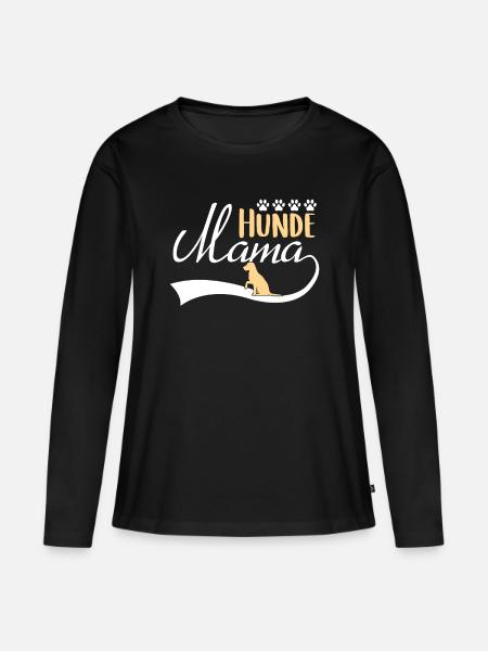 Hunde Mama - Frauen Premium Bio Langarmshirt - Schwarz