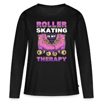 Roller Skating Roller Derby Roller Skating Sports - T-shirt manches longues Premium bio Femme - noir - Devant - Julia (174cm)
