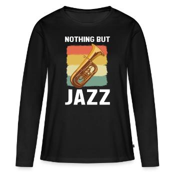 Rien que du jazz jazz musique jazz jazz auditeur - T-shirt manches longues Premium bio Femme - noir - Devant - Julia (174cm)
