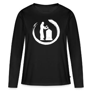 Sculpteurs Artisans Sculpteurs sur pierre Pierre - T-shirt manches longues Premium bio Femme - noir - Devant - Julia (174cm)