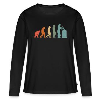 Sculpteurs Artisans Sculpteurs sur pierre Pierre - T-shirt manches longues Premium bio Femme - noir - Devant - Julia (174cm)