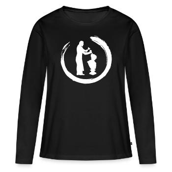 Tailleur de pierre Artisans Sculpteurs sur pierre Sculpteurs - T-shirt manches longues Premium bio Femme - noir - Devant - Julia (174cm)