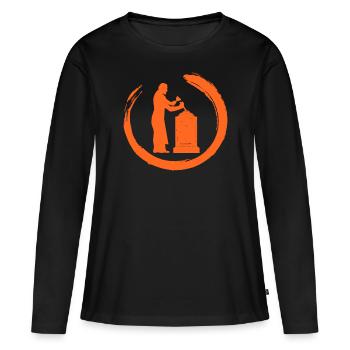 Sculpteurs Artisans Sculpteurs sur pierre Pierre - T-shirt manches longues Premium bio Femme - noir - Devant - Julia (174cm)