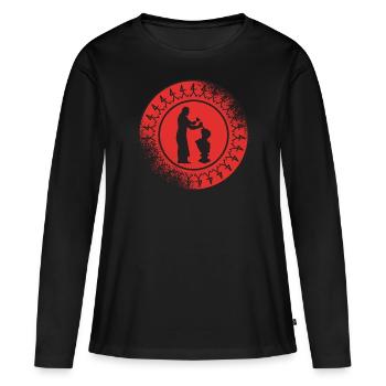 Tailleur de pierre Artisans Sculpteurs sur pierre Sculpteurs - T-shirt manches longues Premium bio Femme - noir - Devant - Julia (174cm)