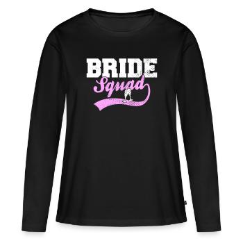 Bride Squad - Frauen Premium Bio Langarmshirt - Schwarz - Vorne - Julia (174cm)