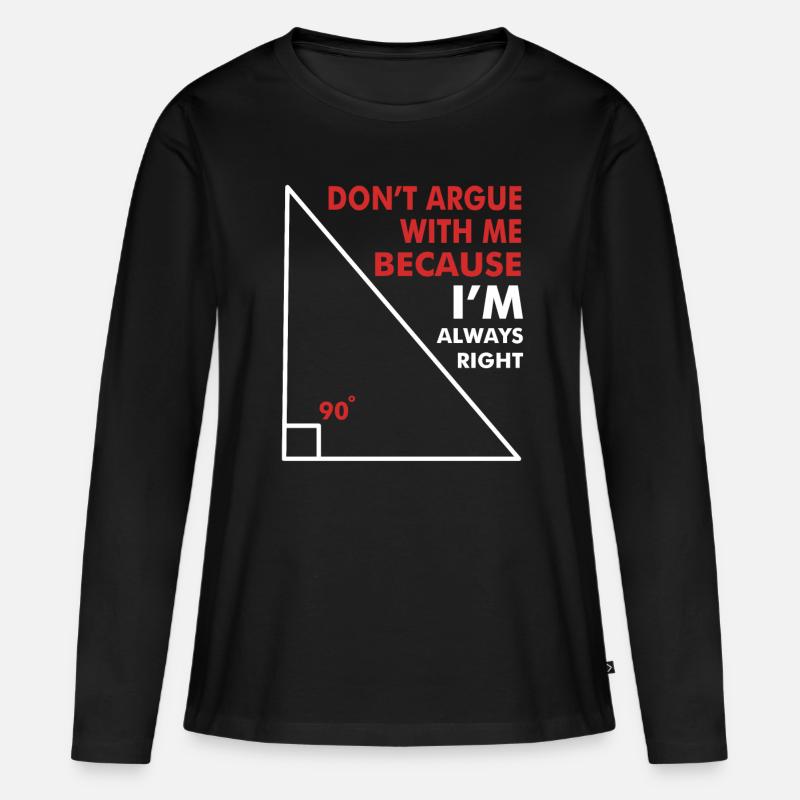 Mathe Mathematik Mathematiker Schule Nerd Geschenk - Frauen Premium Bio Langarmshirt - Schwarz