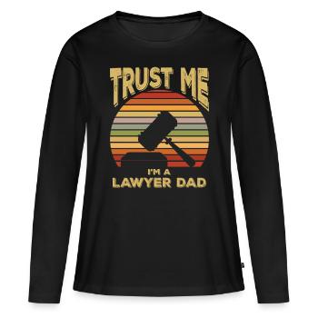 Avocat Avocat Avocat Papa - T-shirt manches longues Premium bio Femme - noir - Devant - Julia (174cm)