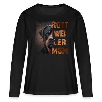 Rottweiler - T-shirt manches longues Premium bio Femme - noir - Devant - Julia (174cm)