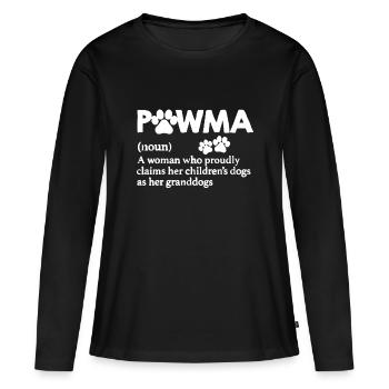 Vintage Pawma Definition Dog Grandma Aunt Mom Dog - Women's Premium Organic Long Sleeve Shirt - black - Front - Julia (174cm)