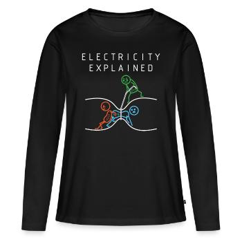 Electrical diagram electricity - Women's Premium Organic Long Sleeve Shirt - black - Front - Julia (174cm)