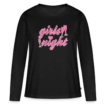 Mädels night - Frauen Premium Bio Langarmshirt - Schwarz - Vorne - Julia (174cm)
