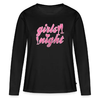 Mädels night - Frauen Premium Bio Langarmshirt - Schwarz - Vorne - Julia (174cm)