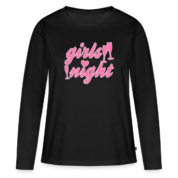 Mädels night - Frauen Premium Bio Langarmshirt - Schwarz - Vorne - Julia (174cm)