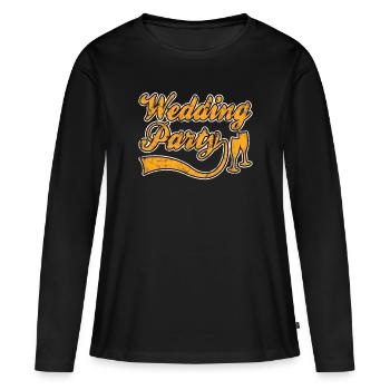 Wedding party - Women's Premium Organic Long Sleeve Shirt - black - Front - Julia (174cm)