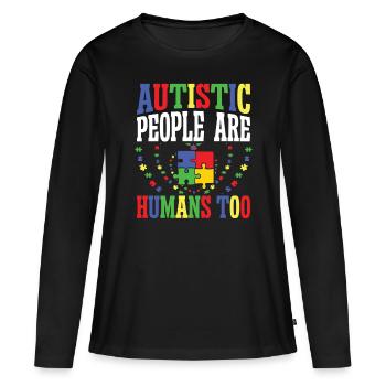 Autismus Autistic People Humans Autism Awareness - Women's Premium Organic Long Sleeve Shirt - black - Front - Julia (174cm)