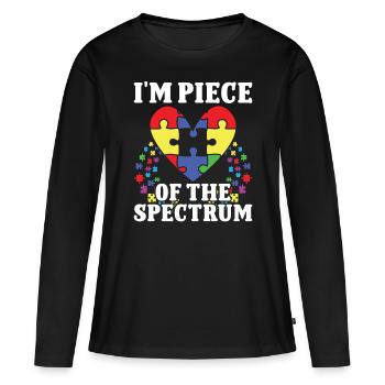 Autismus Piece Of Spectrum Sensibilisation à l’autisme - T-shirt manches longues Premium bio Femme - noir - Devant - Julia (174cm)