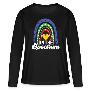 Autismus On The Spectrum Sensibilisation à l’autisme - T-shirt manches longues Premium bio Femme - noir - Devant - Julia (174cm)