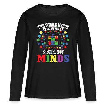 Autismus Whole Spectrum Of Minds Autism Awareness - Women's Premium Organic Long Sleeve Shirt - black - Front - Julia (174cm)