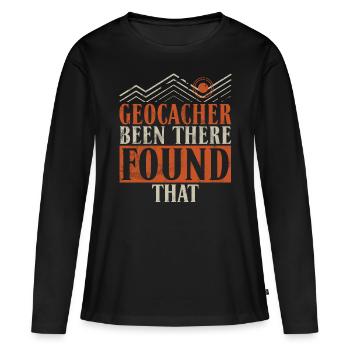 Drôle de Geocaching Citation GPS Geocacher - T-shirt manches longues Premium bio Femme - noir - Devant - Julia (174cm)
