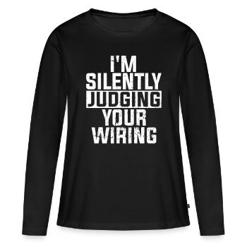 Art électricien amusant pour hommes femmes professionnelles e - T-shirt manches longues Premium bio Femme - noir - Devant - Julia (174cm)