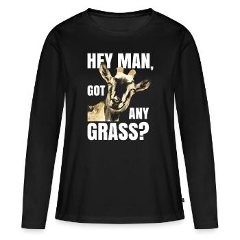 Ideen für Ziegenliebhaber | Bauernhof Tier Wortspiel Haustiere Meme Funn - Frauen Premium Bio Langarmshirt - Schwarz - Vorne - Julia (174cm)