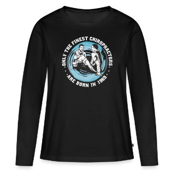Physiotherapie Jahrgang 1965 geboren - Frauen Premium Bio Langarmshirt - Schwarz - Vorne - Julia (174cm)