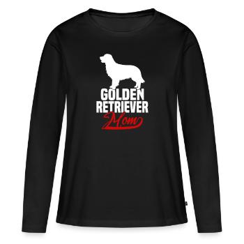 Golden Retriever Mom - Women's Premium Organic Long Sleeve Shirt - black - Front - Julia (174cm)