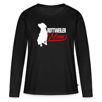 Rottweiler Mom - Women's Premium Organic Long Sleeve Shirt - black - Front - Julia (174cm)