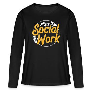 Social Work Team Social Worker Social Work - Women's Premium Organic Long Sleeve Shirt - black - Front - Julia (174cm)