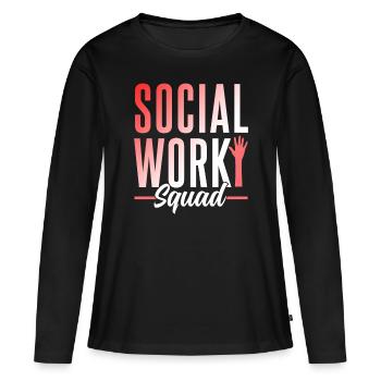 Social Work Team Social Worker Social Work - Women's Premium Organic Long Sleeve Shirt - black - Front - Julia (174cm)