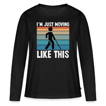 Blindheit Just Moving Like This Blinde Menschen - Frauen Premium Bio Langarmshirt - Schwarz - Vorne - Julia (174cm)