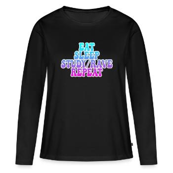 Study and Raven - Women's Premium Organic Long Sleeve Shirt - black - Front - Julia (174cm)