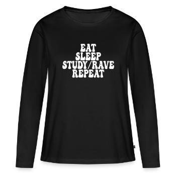 Study and Raven - Women's Premium Organic Long Sleeve Shirt - black - Front - Julia (174cm)