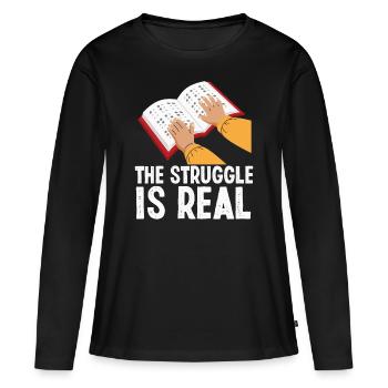 Blindheit La lutte est une véritable prise de conscience de la cécité - T-shirt manches longues Premium bio Femme - noir - Devant - Julia (174cm)