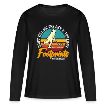 Field Hockey Don't Tell Me The Retro Floor Ball - Women's Premium Organic Long Sleeve Shirt - black - Front - Julia (174cm)