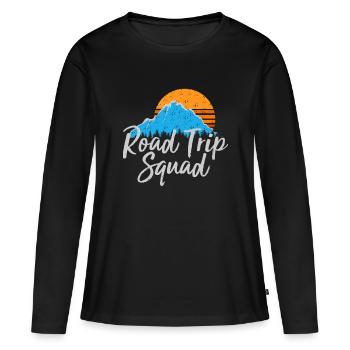 Road Trip Squad | Tour itinérant Souvenir Giftjoyr - T-shirt manches longues Premium bio Femme - noir - Devant - Julia (174cm)