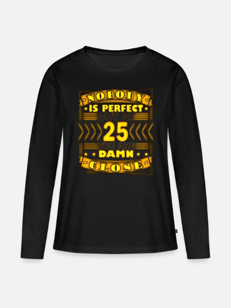 25. Geburtstag 25 - Frauen Premium Bio Langarmshirt - Schwarz