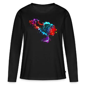 Dodo - Un oiseau disparu incapable de voler - T-shirt manches longues Premium bio Femme - noir - Devant - Julia (174cm)
